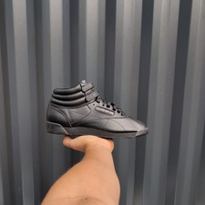 *RARE* UK 6.5 - Reebok Freestyle Hi Top Black Womens Trainers FF7DV8R