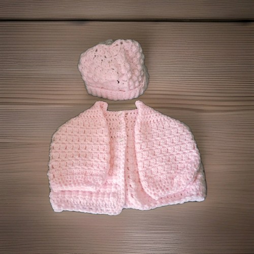 Hand crochet baby matinee coat - baby,