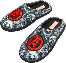 Mens Marvel Avengers Open Back Slippers