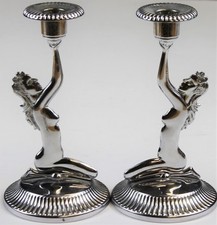 Pair of Chrome 'Naked Lady'