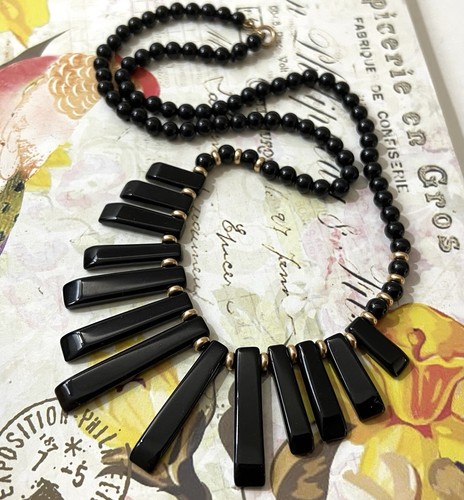 Vintage 9ct gold black onyx - vintage,