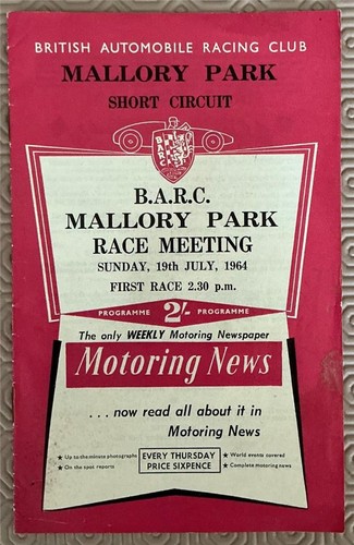 Mallory park jul 1964 barc - mallory,