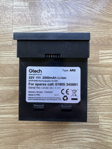 Gtech battery for airram mk2 - for,