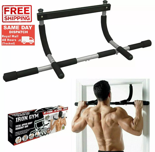 Doorway pull bar - steel, chin