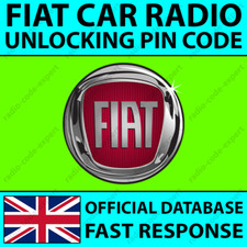 FIAT RADIO UNLOCKING PIN CODE FOR ALL MODELS VP1 VP2 VP3 VP4 CD MP3 ECE DAB NAV