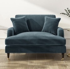 Velvet Loveseat Sofa Couch 2 Seater with Cushions