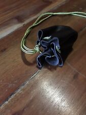 vintage real soft leather coin purse / tobacco pouch drawstring Medieval Gothic