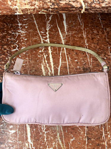 Prada pink nylon shoulder bag - prada,