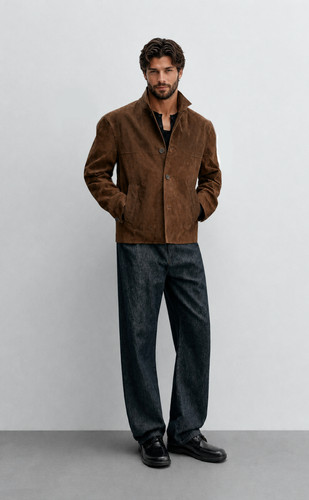 Zara man suede - zara, leather