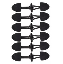 6 Pairs PU Leather Horn Toggle