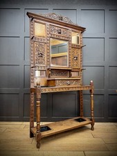 Victorian Carved Oak Hall