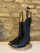 Vintage Capezio Black Leather Cowboy Boots Size UK 5.5 US 7.5 Western Mid Calf