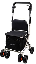 MOBICLINIC Folding  Walker / Shopping Trolley with Seat Elderly /Disabled