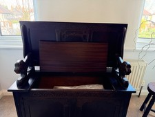 ANTIQUE CARVED SOLID OAK MONKS