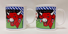 Two Vintage The Laughing Cow Mugs Heat Changing Rare Staffordshire Collectable