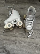 OXELO Quad Roller Skates – White & Pink – Size EU 30 – Kids – Gently Used