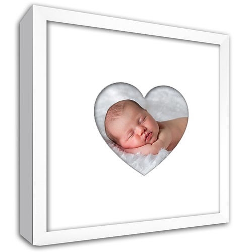 Heartstagram white wood - white, frame