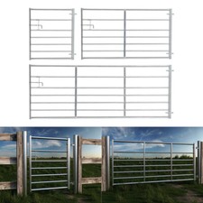 3-12ft Galvanised Field Farm Entrance Security Gate Dog Lamb Safe Privacy Gates 
