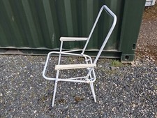 Vintage Folding Deck Chair FRAME ONLY White 70s 80s Camping use your material