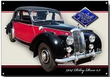 RILEY RME 1.5 ENAMELLED METAL SIGN.GARAGE SIGN.VINTAGE BRITISH MOTOR CAR.
