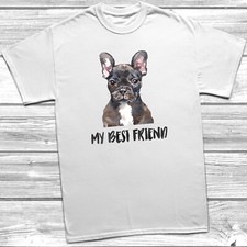My Best Friend French Bulldog Kids T-Shirt Top Pet Dog Family Boys Girls Unisex