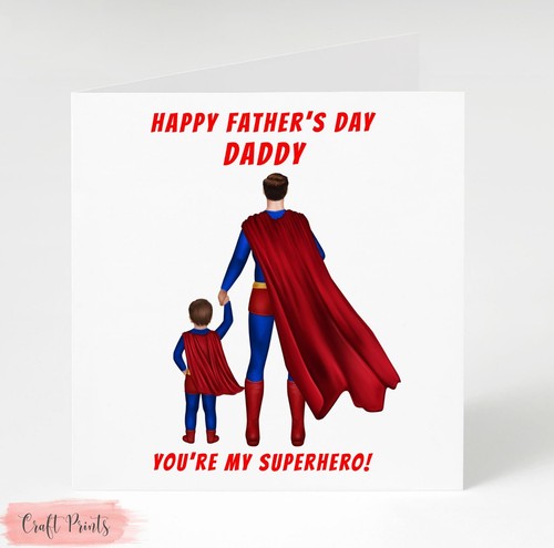 Personalised superhero fathers - personalised,