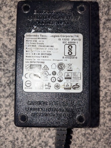 Intermec adapter for - for, 12