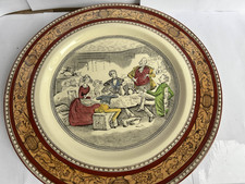 Antique Adams Pottery Mr Micawber Dinner Plate - David Copperfield Dickens