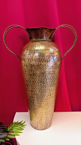 Vintage hammered brass - brass, floor