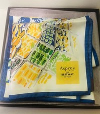 Asprey Bestway Italian silk scarf and handkerchief, boxed
