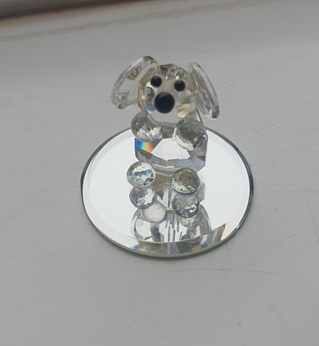 Crystal glass puppy - crystal,