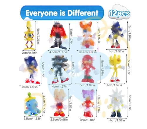 12pcs sonic the hedgehog - 12pcs,