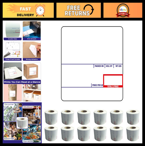 58x60mm printing scale labels - 58x60mm,