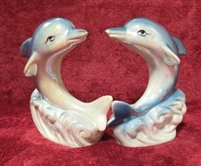 Pair Iredescent Ceramic Glazed