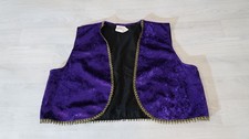 Rubies Desert Prince Genie Vest Mens Purple Aladdin Fancy Dress Costume