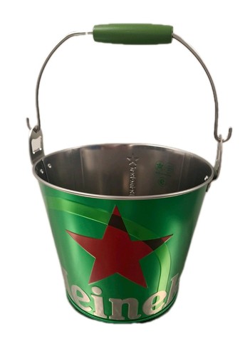 Heineken beer green metal pail - beer,