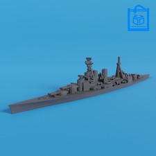 HMS Hood Royal Navy Battlecruiser 3D Print 1:3600/3000/2400/1800/1200