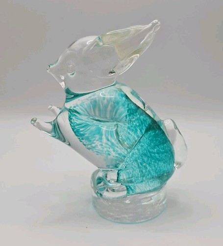 Vintage art glass rabbit - art,