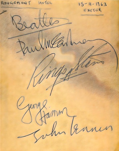 The beatles signed - the, note