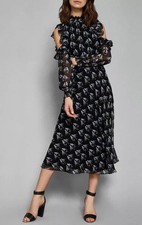 Ted Baker Hilania Love Birds Cold Shoulder Dress Size UK 12 Ted Sz 3