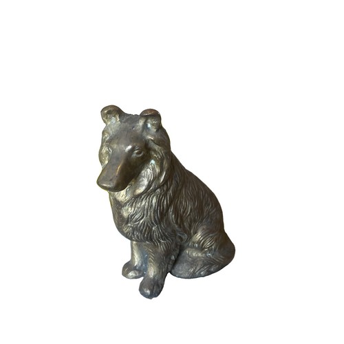Vintage brass dog collie - vintage,