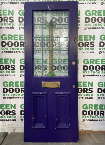 Stained glass front door 1930s - stained,