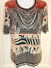 GERRY WEBER Casual Art to Wear Graphic Blouse Top Size 6 US