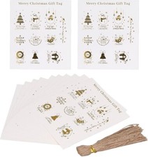 Christmas Gift Tags x100 White