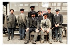 ptc7386 - Yorks - Early Rotherham Trolley Staff waiting for Fayres - print 6x4 