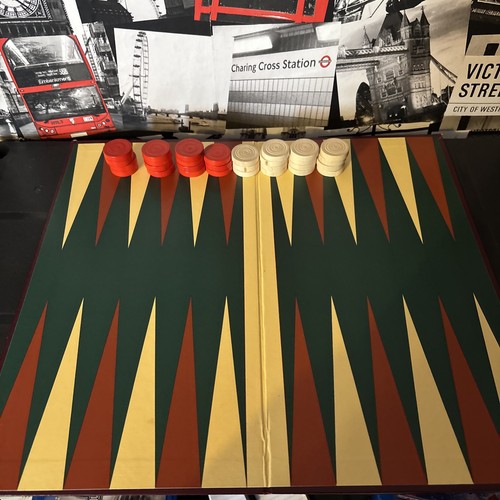 Vintage backgammon board and - backgammon,