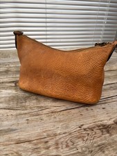 Vintage Mulberry Company RiRi Zip Leather Tan Large Toilet  Bag LARGE