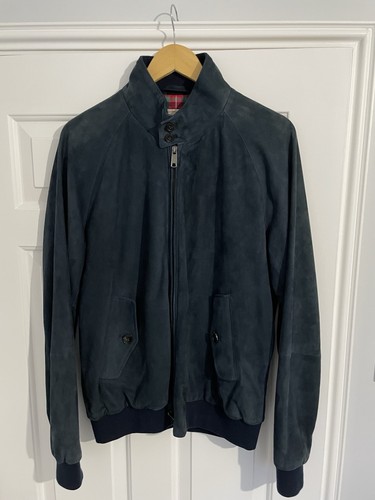 Baracuta sued navy blue - navy,
