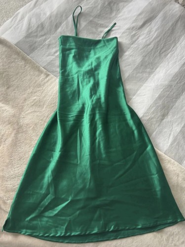 Missguided emerald green satin - emerald,