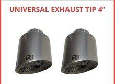 2 X 4” STAINLESS STEEL 304 SAND BLASTED AKRAPOVIC EXHAUST TIPS UNIVERSAL
